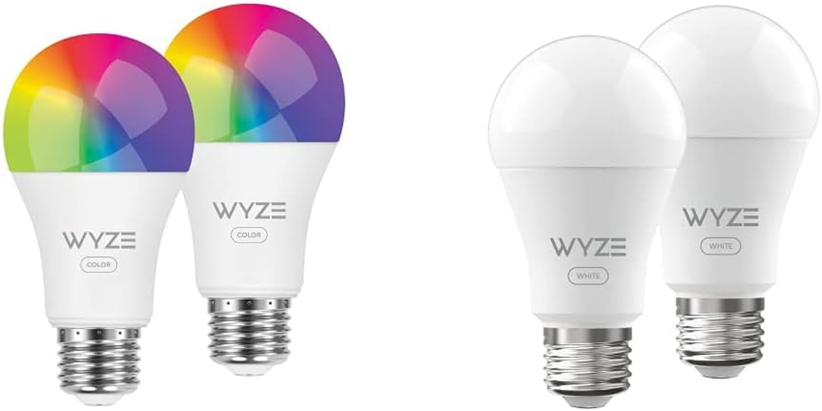 Bulb Color and White Smart Bulb Bundle (2 Color Bulbs, 2 White Bulbs) | Wifi ...-image