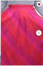 Vintage 80s Liz Claiborne wool Skirt Red Purple Plaid Small 26" waist