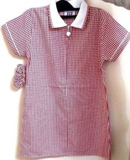 School Girls Gingham Dress Lace Check~Summer Dress Age 2-20 Years School Uniform