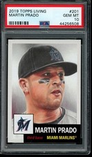 2019 Topps Living Set #201 Martin Prado PSA 10 Gem Mint SP Short Print Card