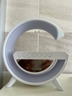 wireless charger adapter with lamp, Dimmable Night Light,Touch Lamp,Alarm Clock