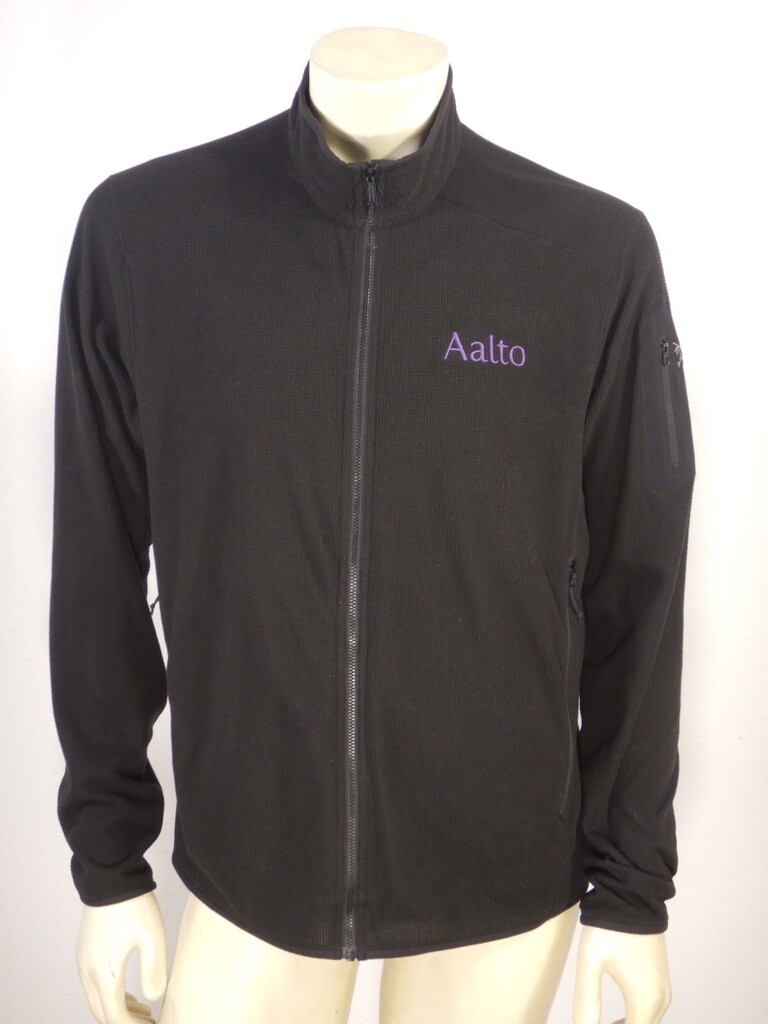 Arc'teryx DELTA LT Giacca in Pile Nero LOGO ALTO Taglia GRANDE