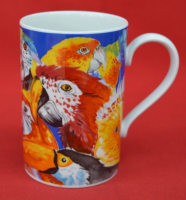 DUNOON STEINGUT BECHER: KARIBIK - VÖGEL - JANE BROOKSHAW