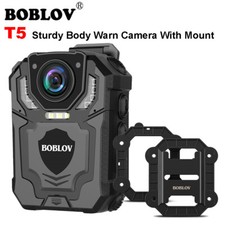BOBLOV 1296P police Body Camera with Audio Recorder Law Enforcement  back Clips