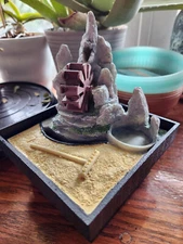 Water Fountain Tabletop Mini Zen Garden Water Wheel Shishi Odoshi Resin
