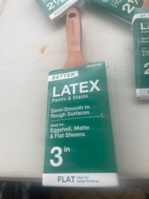 Better Brushes For Latex Paints & Stains 3 Inch Lot Of 3 New
