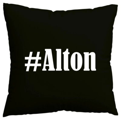 Kissenbezug #Alton I love Alton Schwarz 109463