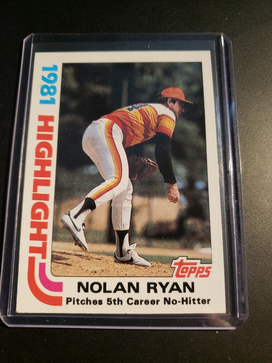 プロ野球 カード 1981~1982 レトロ 昭和 1982 Topps 5 1981 Highlights Pitches 5th Career No-Hitter Nolan