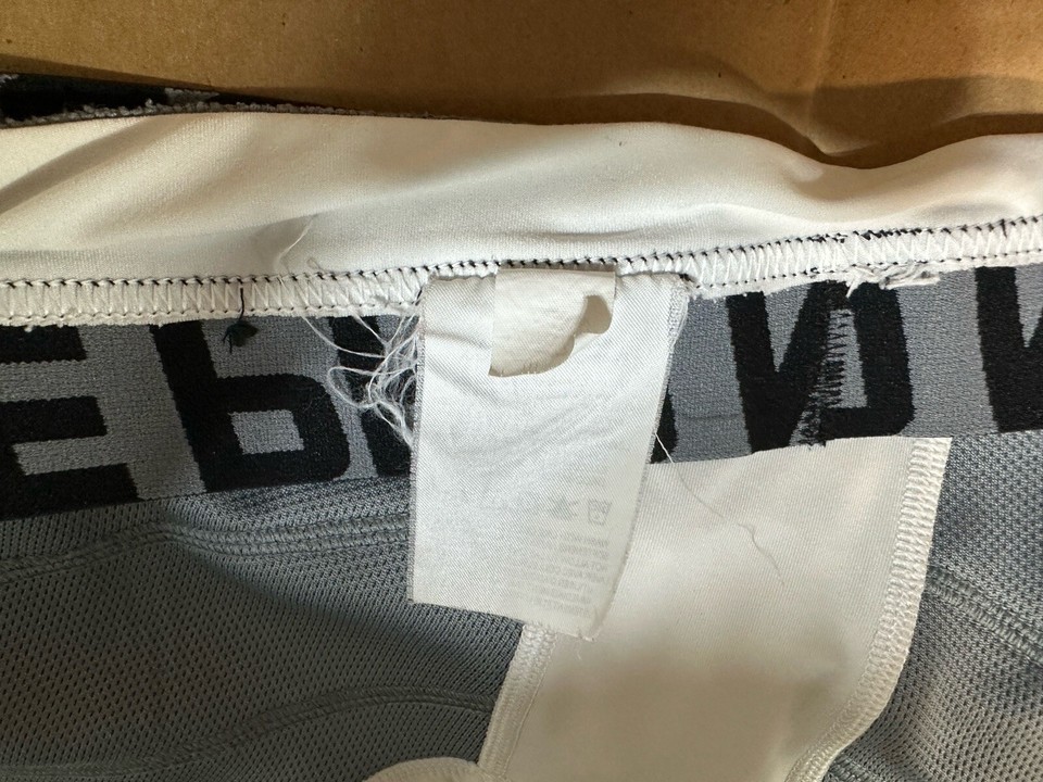 Nike DriFit Pro Heist MLB Boys White Compression Sliding Shorts Youth