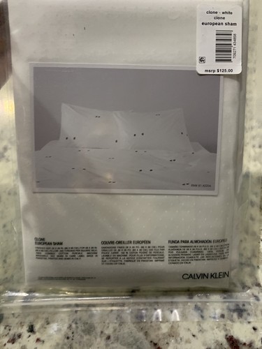 Calvin Klein Clone 100% Combed Cotton Percale Two Euro Shams White. New! - Picture 4 of 6