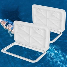 2Pk Deck Marine Access Hatch & Lid 24" x 14" Boat Hatch Handle Marine Caravan RV