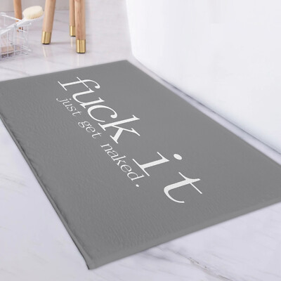 Grey Creative Funny Words Floor Rug Mat Bedroom Carpet Living Room Area Rugs