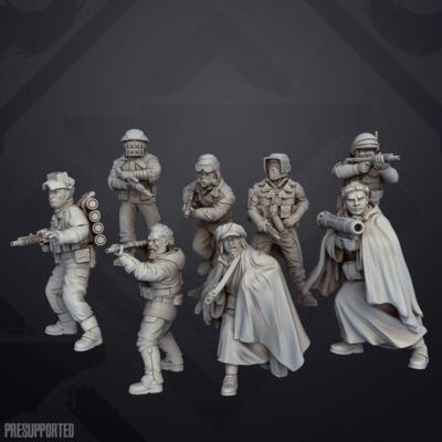 Partisan troopers Set 2 (8) - SKULLFORGE | Legion compatible - 3D printed