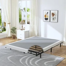 4 Inch Box Spring for Queen Bed Base, Low Profile Metal Queen Size Box Spring wi