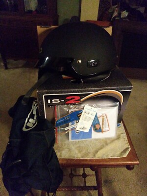 HJC IS-2 Mens Riding Half Protection Motorcycle Helmet- Black -Small