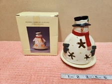 Linens N Things Snowman Votive On Plate 6" Snowman Votive Tabletop Decor
