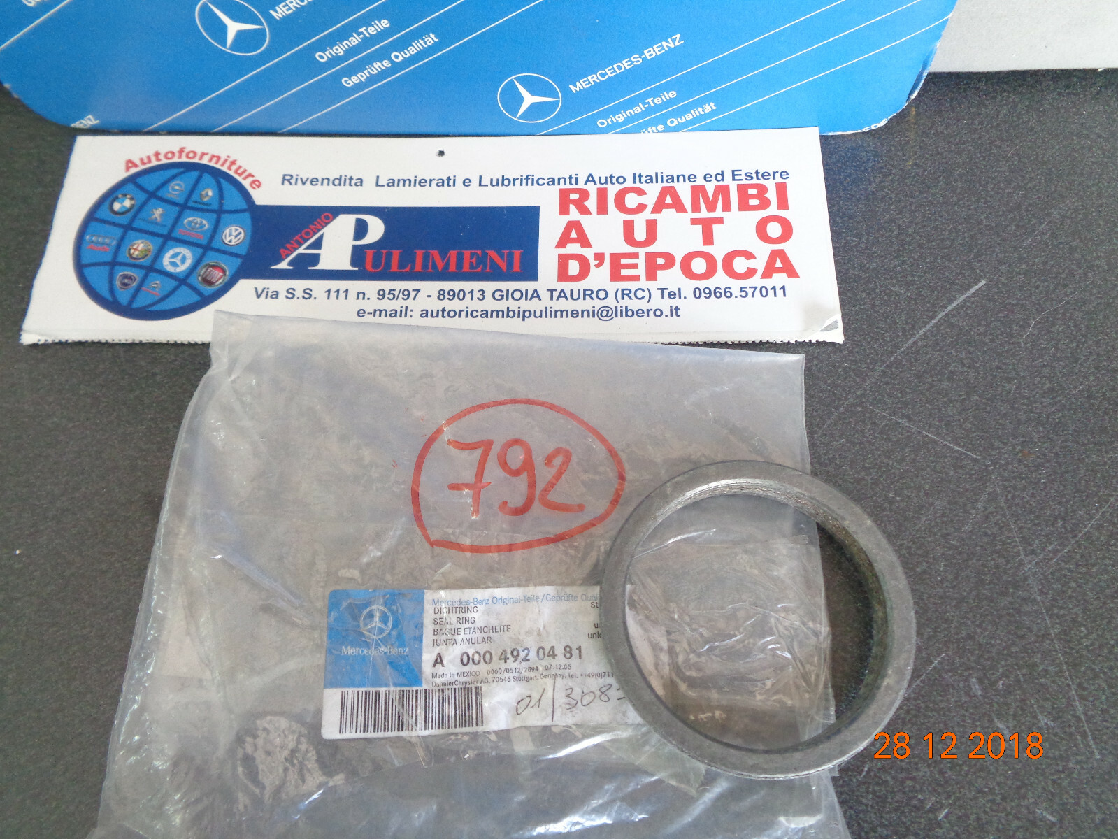 Anello Tenuta FA1 141-975 - Per Tubo Gas Scarico, Compatibile Mercedes-Benz