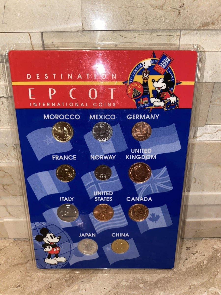 Walt Disney Destination Epcot International Coins Of The World Set