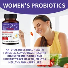 Women'S Raw Probiotics 100 Billion Cfu Potency Immune System Digestive Health