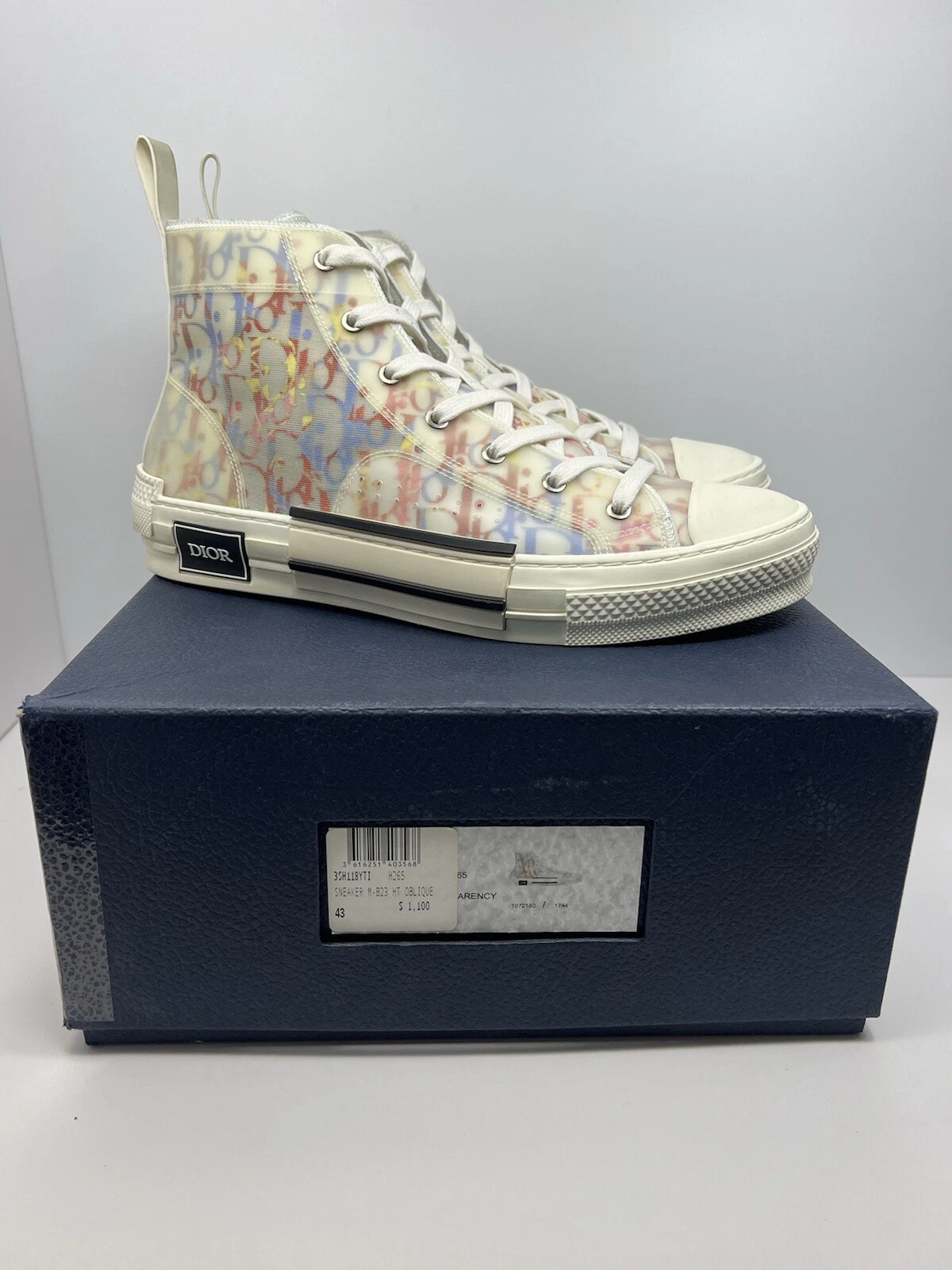 Baskets montantes obliques Dior B23 3SH118YTI_H265 taille EU 43 US 10