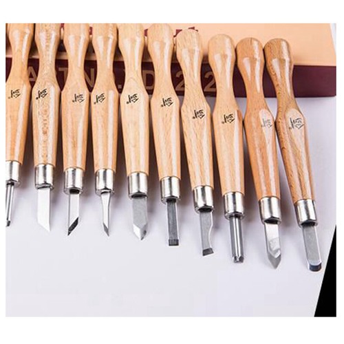 12pcs Cutter Kit Pro Stronger Sharp New SK7 Carbon Steel Wood Carving Tool Set - Picture 9 of 12
