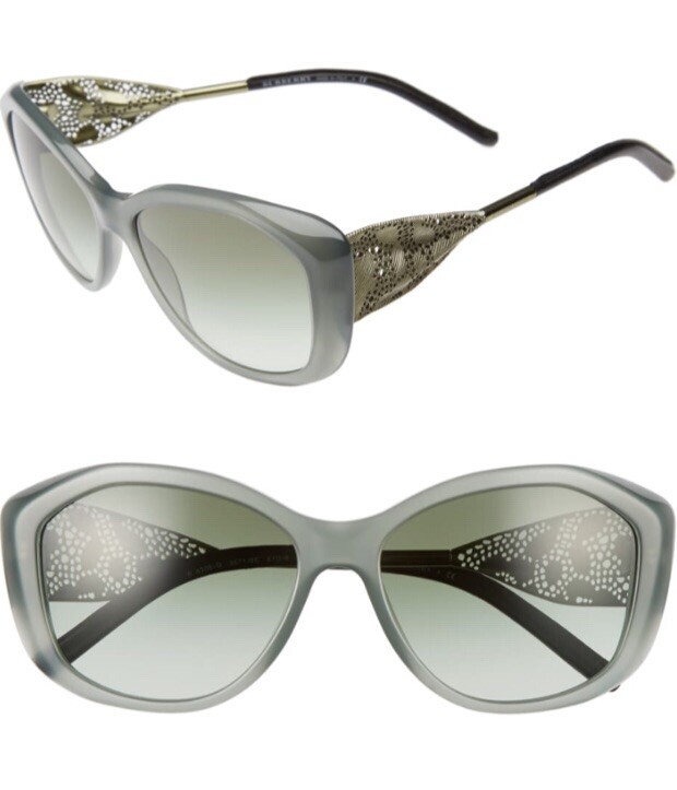 BURBERRY SUNGLASSES OPAL GREEN WITH LACE PATTERN CASE/BOX  display picture 1