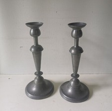 Paire De Chandelier En Étain Décor Fleur De Lys Ancien