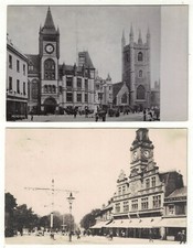 2 Tuck's Postcards Reading Berkshire London Road Town Hall & Church