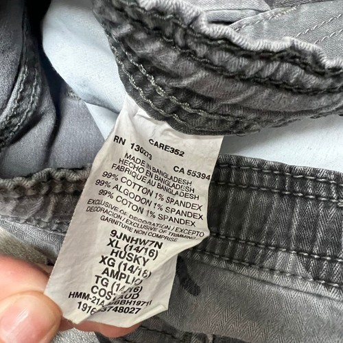 Youth Wrangler Cargo Joggers Gray Camo Drawstring Casual Pants, Size M 14-16 - Picture 5 of 6