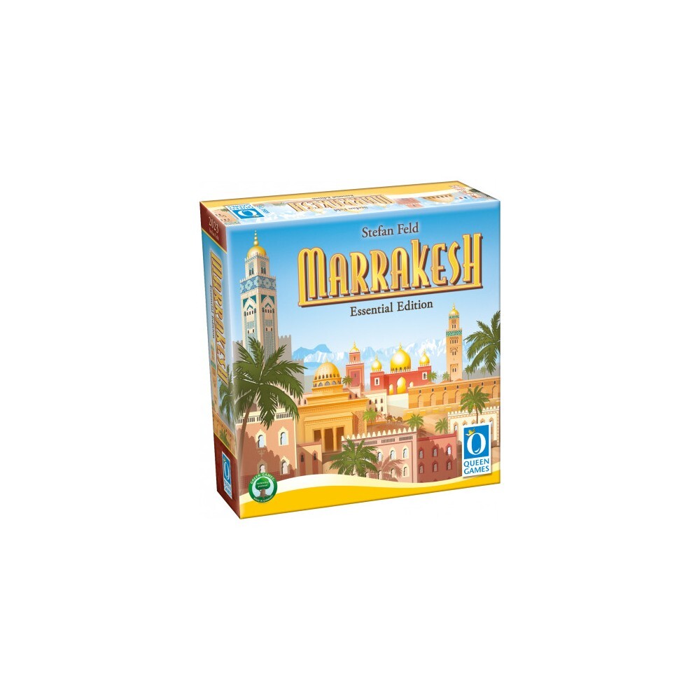 Marrakesh Essential Edition de Queen Games, le jeu de stratégie avec tour à Keshis en bois