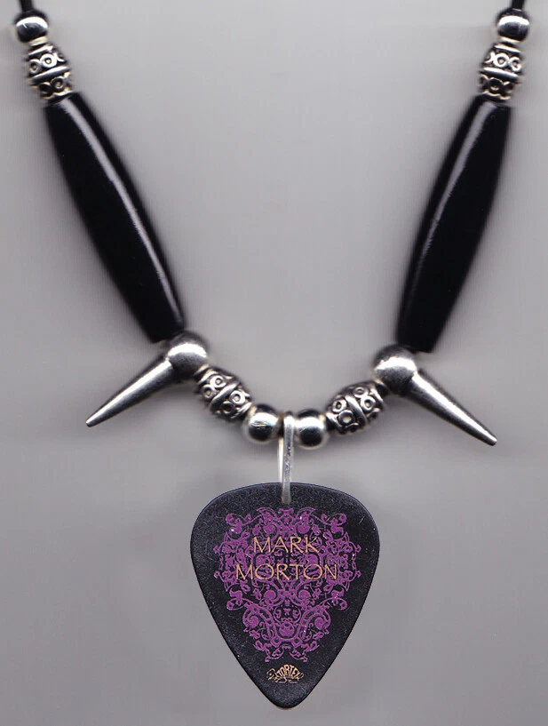 Lamb Of God Mark Morton Black Guitar Pick Necklace - 2007 Tour - Image 2 of 3