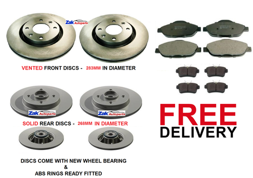 For Peugeot 3008 1 6 Hdi Vti Thp 2009 2013 Front Rear Brake Discs Pads Set Ebay