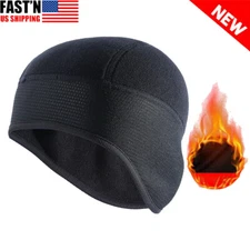Winter Skull Cap Thermal Helmet Liner Cycling Running Beanie Hat with Ear Cover