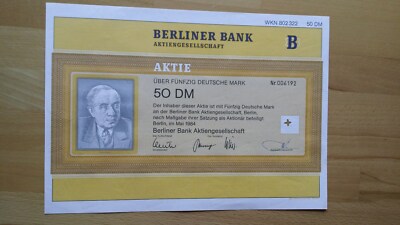 Dm 50 Berliner Bank Ag Aktie Ebay
