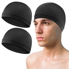 2 Pcs Men Skull Caps, Soft Beanie Multifunctional Sleep Hats Breathable Headw...