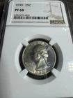 1939 NGC Washington Quarter PF68 Proof 68 Rare! Lightly Toned