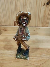 Vintage Chalkware TEX The Singing Cowboy Figurine 1936 H S Anderson 11 Inch
