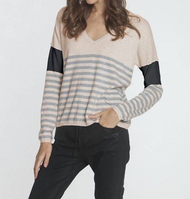 Label+Thread Women's Lindsey Stripe Vee Sand/fog