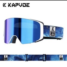 KAPVOE New Outdoor Photochromic Ski Goggles Magnetic Anti-fog Ski Glasses Blue