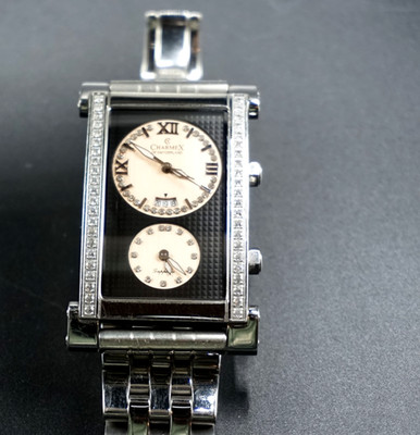 Charmex Of Switzerland Men s Watch, Dual Time, Sapphire Crystal,Swiss Movement