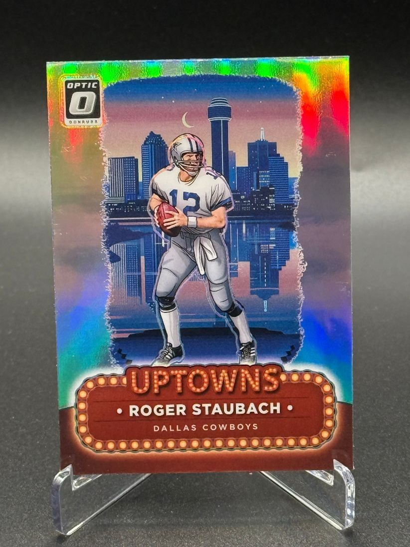 2024 Optic Donruss Football Roger Staubach Uptowns SSP Dallas Cowboys Case Hit