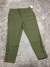 Social Standard By Sanctuary Chino Utility Pants Womens Size 14 Green Zip Ankle