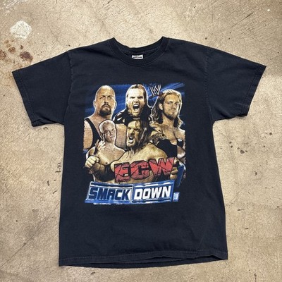  Vintage WWE Big Show Jeff Hard ECW Smackdown Promo T-Shirt Size M 17x25.5