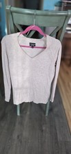 APT. 9 Women's Long Sleeve Cashmere Blend V-neck Sweater Beige Sz L Very NICE