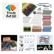 Expert Wacky Worm Tool Kit – 278PCS Complete Fishing Setup with Tackle Box