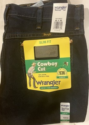 32x32 Wrangler 936 Slim Fit Cowboy Cut Dark Blue