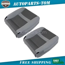 For 06-10 Dodge Ram 1500 2500 Driver & Passenger Bottom Fabric Seat Cover Gray