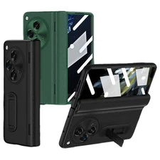 For OnePlus Open Rugged Full Body Case with Screen Protector Folding Kickstand