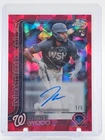 JAMES WOOD 2025 TOPPS CHROME SAPPHIRE ROOKIE RC AUTOGRAPH RED 1/5 #RA-JWO Q3855