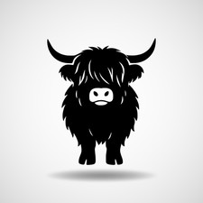 Highland Cow Vinyl Decal Sticker Fluffy Cattle Car Truck Window Laptop